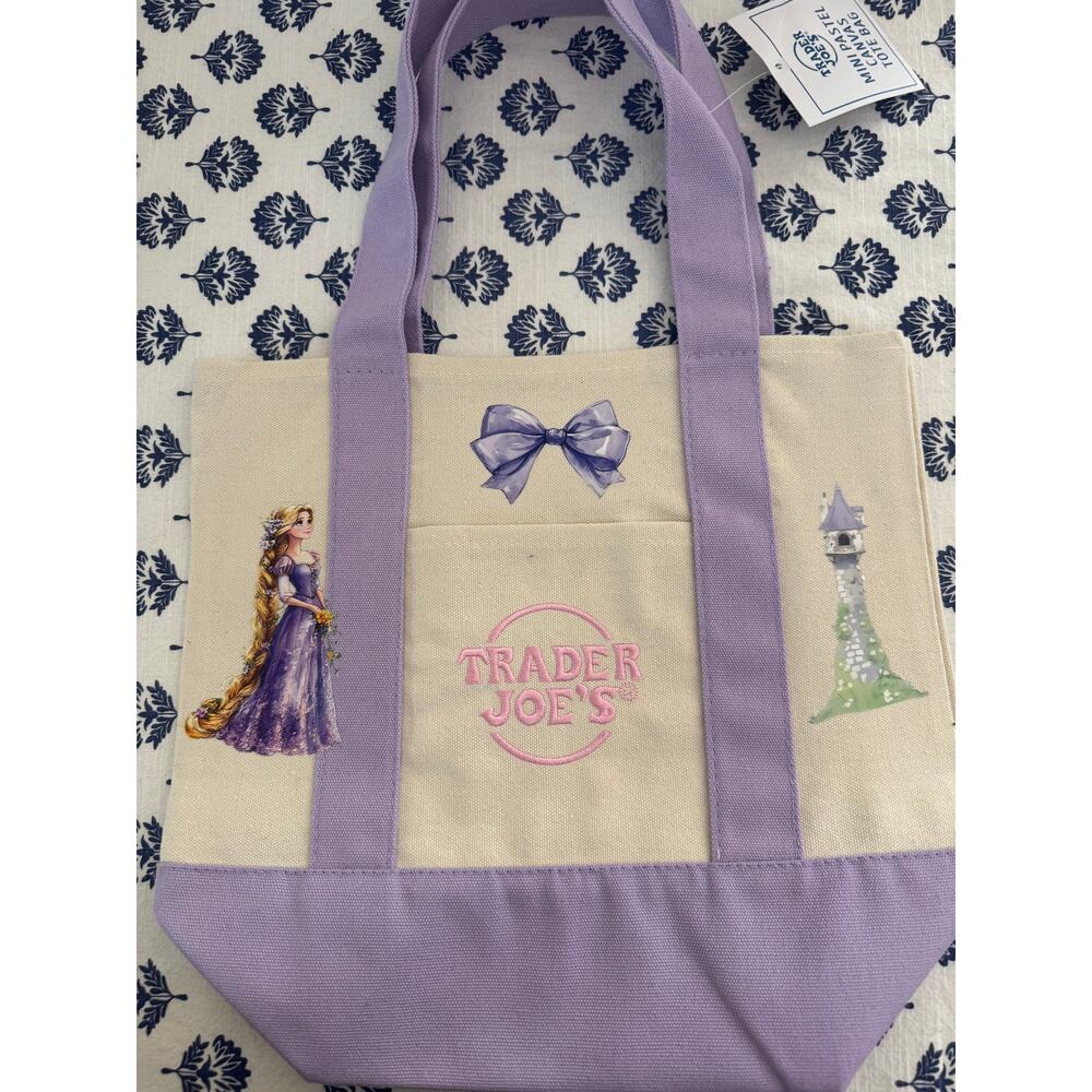 Disney Rapunzel Art Double sided Custom Made Trader Joes Mini Tote
